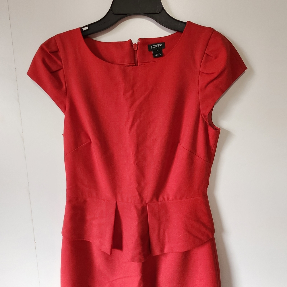 J.Crew Women’s Bold Red Sleeveless Casual A-Line Dress Size 0 Fit & Classic - Picture 2 of 13